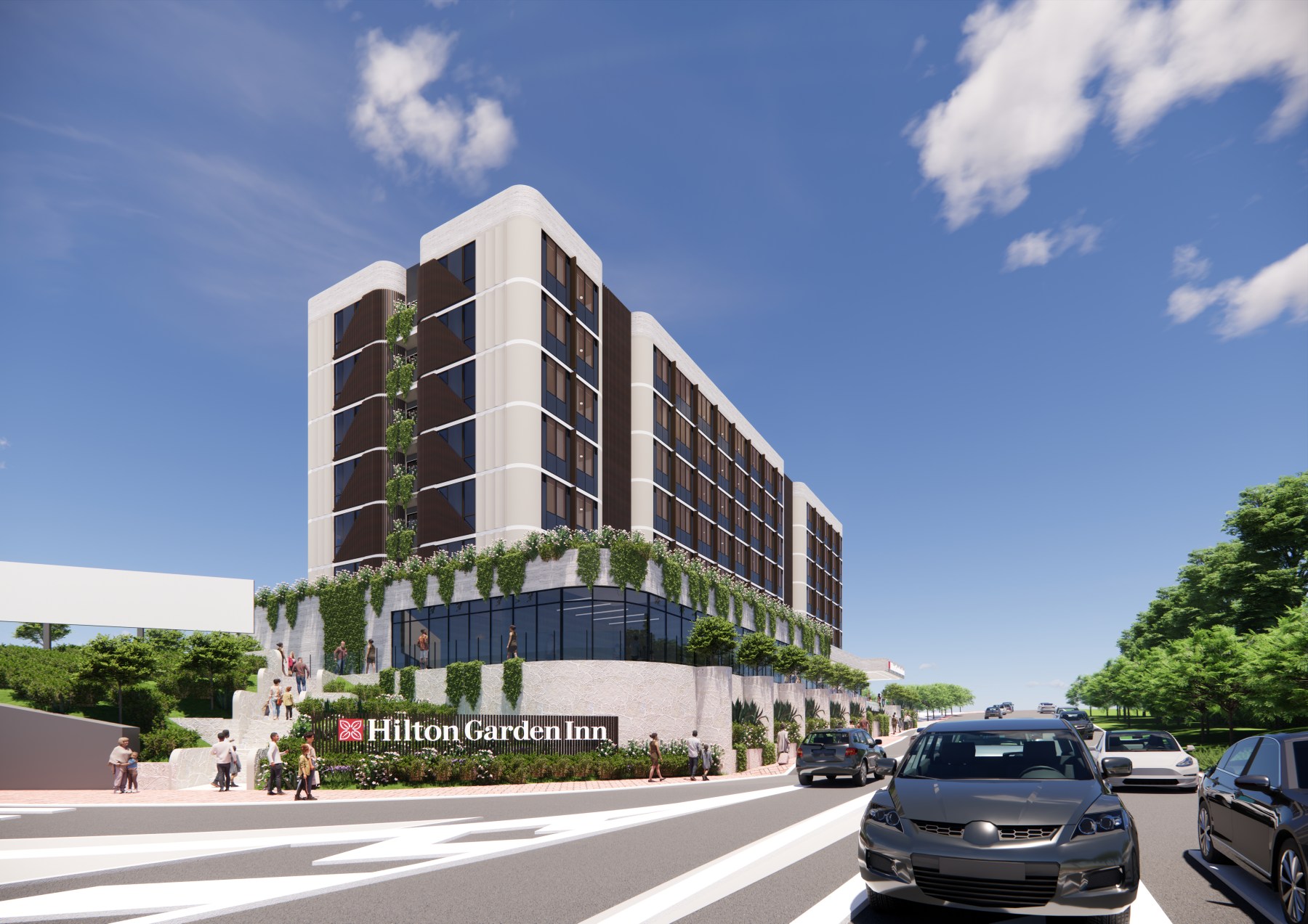 Artistic impression of the Hilton Garden Inn Ipswich. ICC. Supplied.